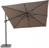 Showmodel Siesta Premium zweefparasol 300 x 300 antraciet frame charcoal doek + 90 kg voet online kopen