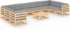 VidaXL 11 delige Loungeset met kussens massief grenenhout online kopen