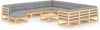 VidaXL 13 delige Loungeset met kussens massief grenenhout online kopen