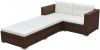VidaXL 3 delige Loungeset Met Kussens Poly Rattan Bruin online kopen