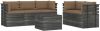 VidaXL 6 delige Loungeset met kussens pallet massief grenenhout online kopen