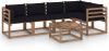 VIDAXL 6 delige Loungeset pallet met kussens ge&#xEF, mpregneerd grenenhout online kopen