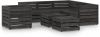 VIDAXL 8 delige Loungeset grijs ge&#xEF, mpregneerd grenenhout online kopen