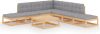 VidaXL 8 delige Loungeset met kussens massief grenenhout online kopen