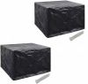 VidaXL Tuinmeubelhoezen poly rattan 2 st 4 persoons 113x113 cm online kopen