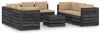 VIDAXL 9 delige Loungeset met kussens grijs ge&#xEF, mpregneerd hout online kopen