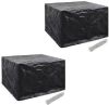 VidaXL Tuinmeubelhoezen Poly Rattan 2 St 4 persoons 113x113 Cm online kopen