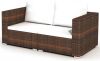 VidaXL 10 delige Loungeset Met Kussens Poly Rattan Bruin online kopen