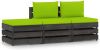 VIDAXL 3 delige Loungeset met kussens grijs ge&#xEF, mpregneerd hout online kopen
