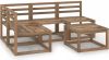VIDAXL 5 delige Loungeset bruin ge&#xEF, mpregneerd grenenhout online kopen