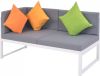 VidaXL 5 delige Loungeset met kussens aluminium en HKC online kopen