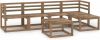 VIDAXL 6 delige Loungeset bruin ge&#xEF, mpregneerd grenenhout online kopen