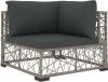 VidaXL 6 delige Loungeset met kussens poly rattan grijs online kopen