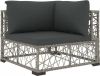 VidaXL 6 delige Loungeset met kussens poly rattan grijs online kopen