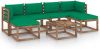 VIDAXL 7 delige Loungeset pallet met kussens ge&#xEF, mpregneerd grenenhout online kopen