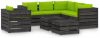 VIDAXL 8 delige Loungeset met kussens grijs ge&#xEF, mpregneerd hout online kopen