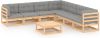 VidaXL 8 delige Loungeset met kussens massief grenenhout online kopen