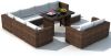 VidaXL 10 delige Loungeset Met Kussens Poly Rattan Bruin online kopen