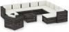 VIDAXL 12 delige Loungeset met kussens grijs ge&#xEF, mpregneerd hout online kopen