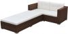 VidaXL 3 delige Loungeset Met Kussens Poly Rattan Bruin online kopen