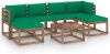 VIDAXL 7 delige Loungeset pallet met kussens ge&#xEF, mpregneerd grenenhout online kopen