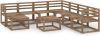 VIDAXL 9 delige Loungeset bruin ge&#xEF, mpregneerd grenenhout online kopen