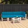 VidaXL Bankkussens pallet 5 st blauw online kopen