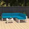 VidaXL Bankkussens pallet 7 st blauw online kopen