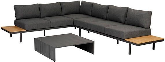 Exotan Bari platform lounge set of 3 Polywood dark grey online kopen